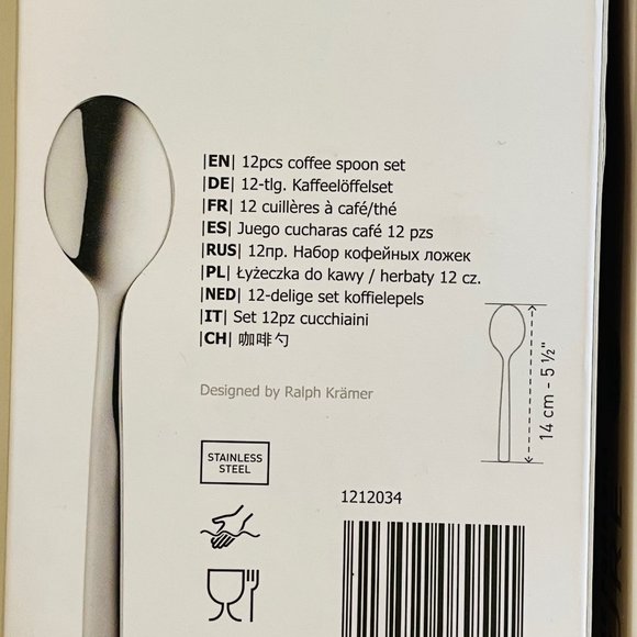 BERGHOFF 24 PIECES Flatware Dessert Set 12 SPOONS,12 cake FORKS, silver - Picture 5 of 9